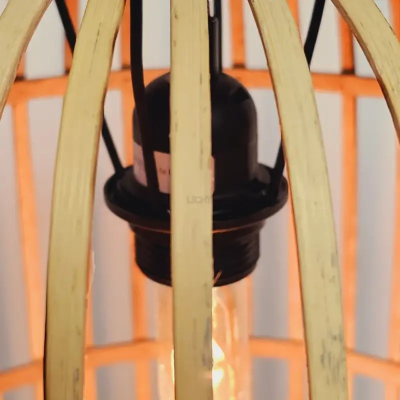 Foto 11 Hanglamp bamboe Treccia 46cm naturel H 5401 H