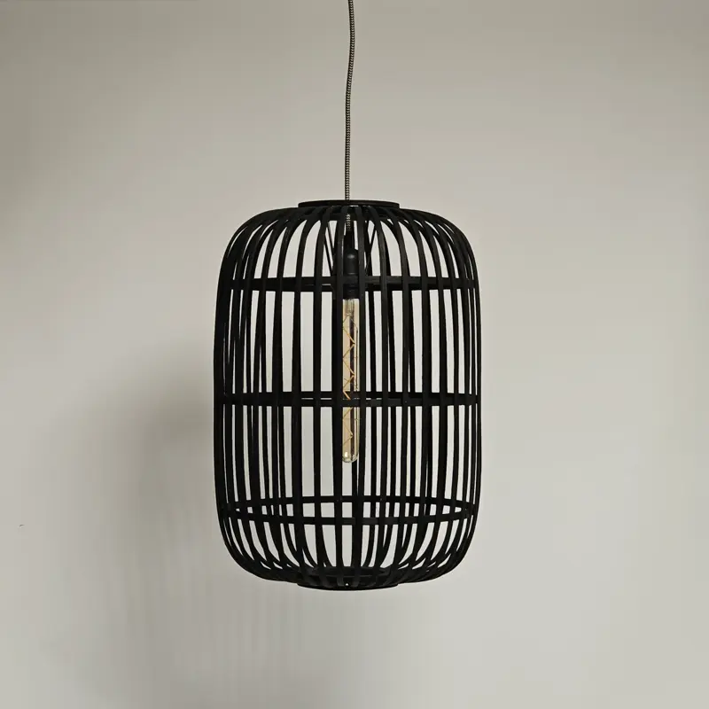 Foto 13 Hanglamp Treccia bamboe 46cm zwart H 5401 Z