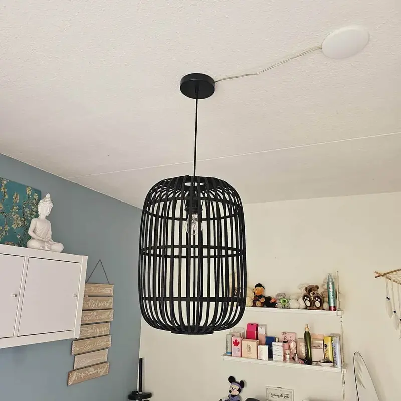 Foto 3 Hanglamp Treccia bamboe 46cm zwart H 5401 Z