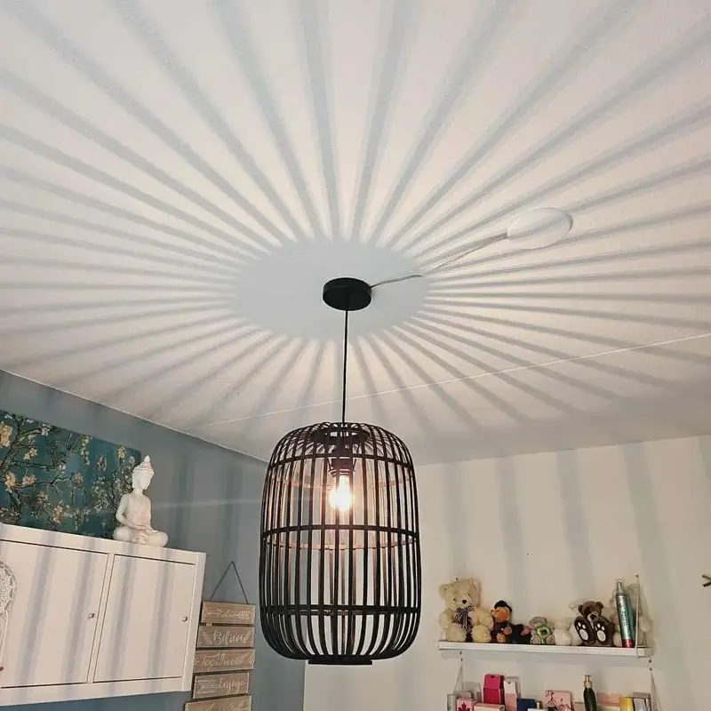 Foto 4 Hanglamp Treccia bamboe 46cm zwart H 5401 Z