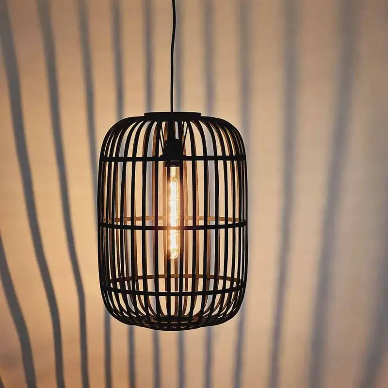 Foto 5 Hanglamp Treccia bamboe 46cm zwart H 5401 Z