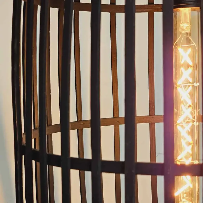 Foto 7 Hanglamp Treccia bamboe 46cm zwart H 5401 Z