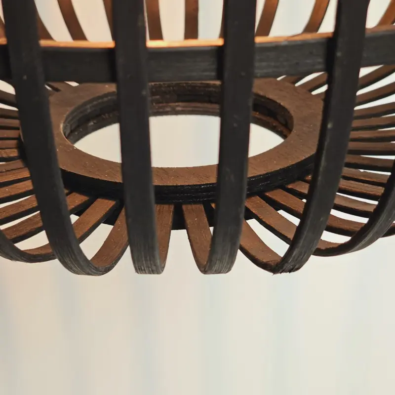 Foto 9 Hanglamp Treccia bamboe 46cm zwart H 5401 Z