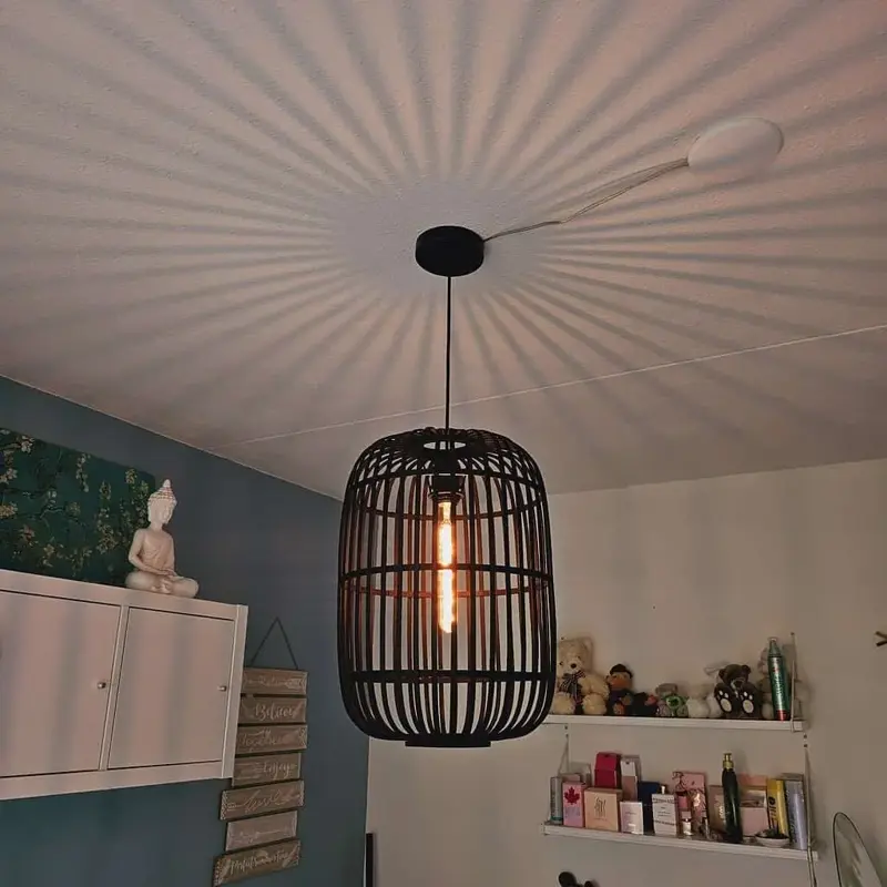 Foto 10 Hanglamp Treccia bamboe 46cm zwart H 5401 Z