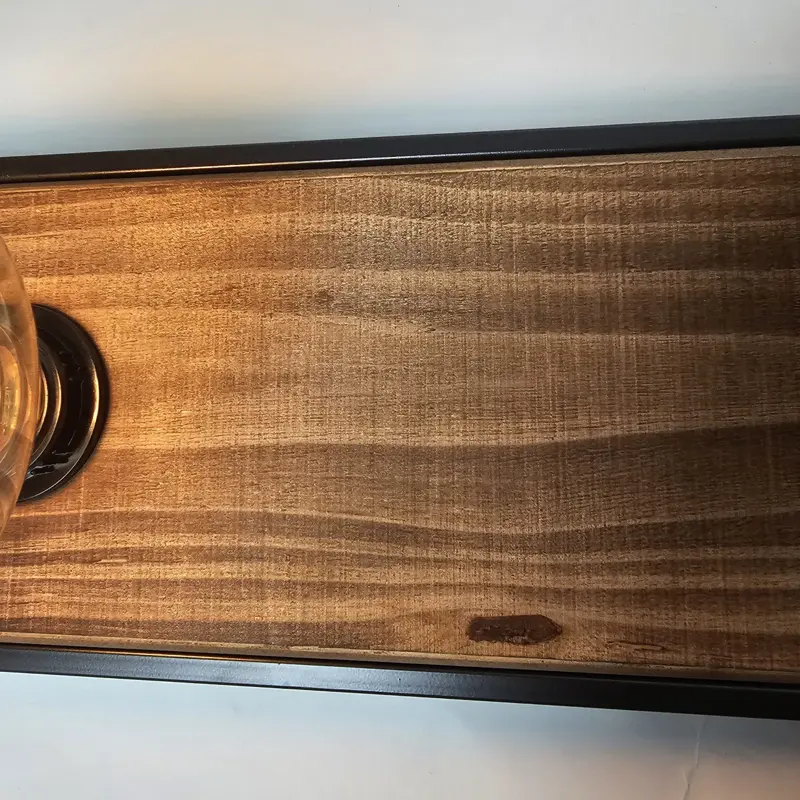Foto 6 Wandlamp Block Ibiza hout staal 30 x 80 Links
