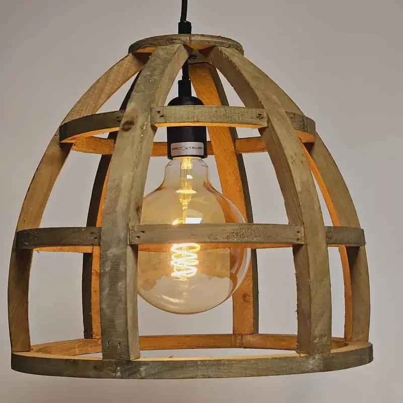 Foto 1 Hanglamp Birdie hout 34 cm H5338