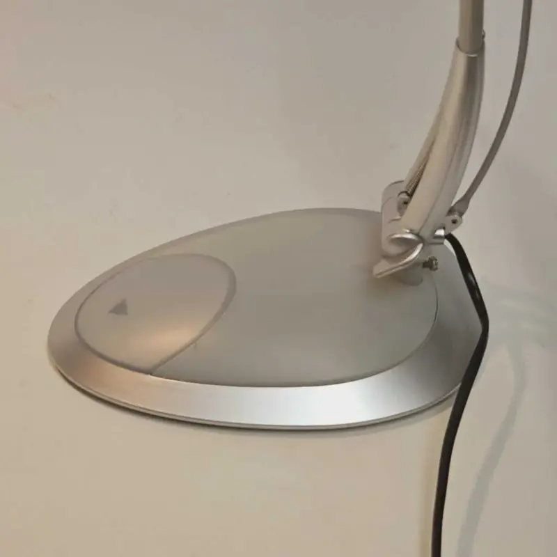 Foto 4 klemlamp bureaulamp zilver wit G9 LED 3 standen