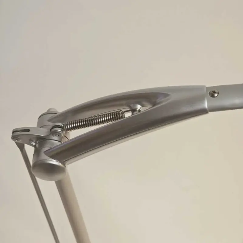 Foto 7 klemlamp bureaulamp zilver wit G9 LED 3 standen