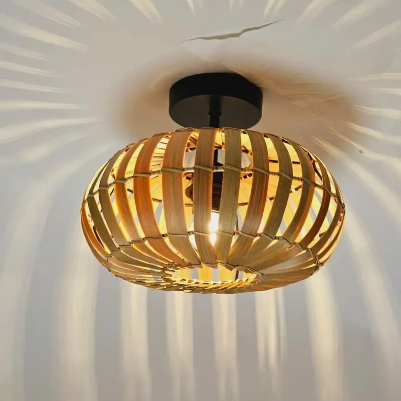 Foto 13 Plafondlamp bamboe ufo 30cm 510710