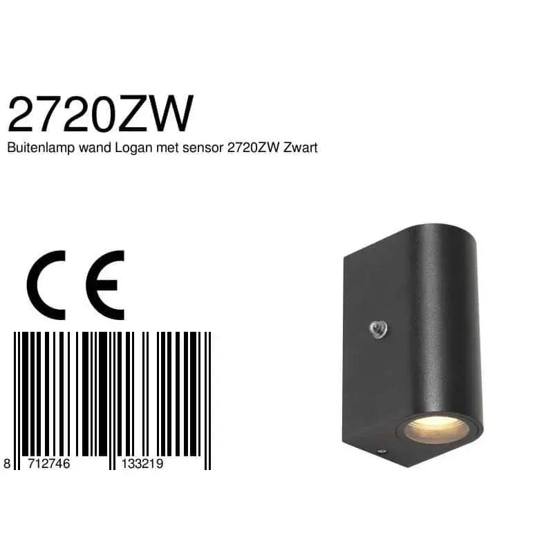 Foto 7 Buitenlamp Logan 2720ZW Zwart Buitenlampen 2720ZW