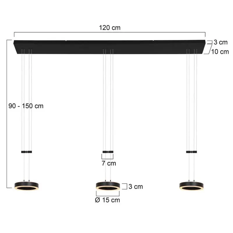 Foto 6 Hanglamp Piola 3501ZW Zwart Piola 3501ZW