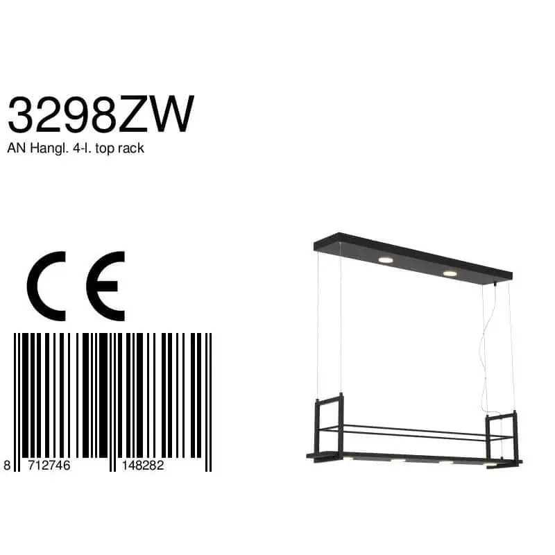 Foto 9 Hanglamp Tør 3298ZW Zwart Tor 3298ZW