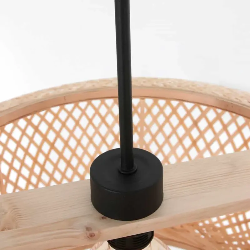 Foto 7 Hanglamp Maze 3602ZW+K2000HS Zwart-Bruin Maze 7505ZW