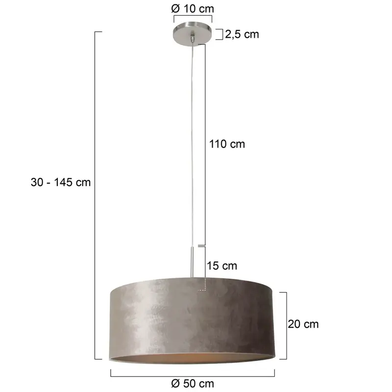 Foto 5 Hanglamp Sparkled Light 3602ST+K1066GS Staal-Fluweel Zilver Sparkled Light 8149ST