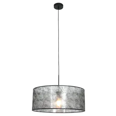 Foto van Hanglamp Sparkled Light 3602ZW+K1066NS Zwart-Sizoflor Zilver Sparkled Light 8152ZW