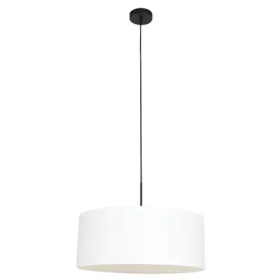 Foto van Hanglamp Sparkled Light 3602ZW+K1066QS Zwart-Wit Linnen Sparkled Light 8154ZW