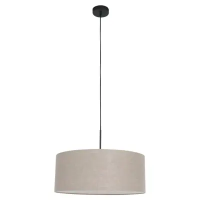 Foto van Hanglamp Sparkled Light 3602ZW+K1066RS Zwart-Grijs Linnen Sparkled Light 8155ZW