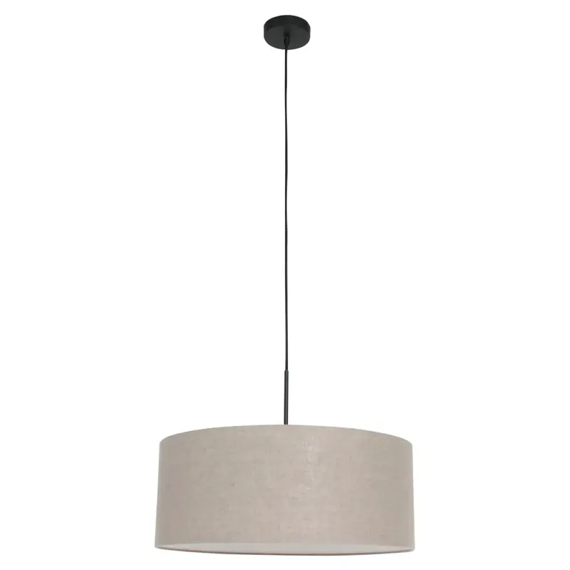 Foto 1 Hanglamp Sparkled Light 3602ZW+K1066RS Zwart-Grijs Linnen Sparkled Light 8155ZW