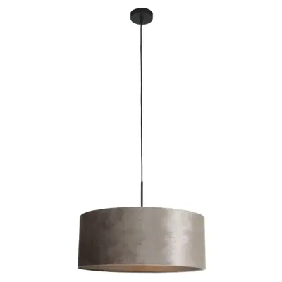 Foto van Hanglamp Sparkled Light 3602ZW+K1066GS Zwart-Fluweel Zilver Sparkled Light 8157ZW
