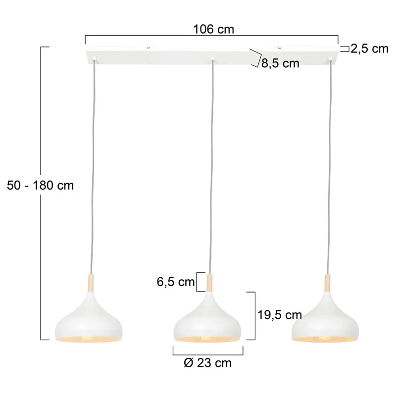 Foto 5 Hanglamp Bjorr 3099W Wit Bjorr 3099W