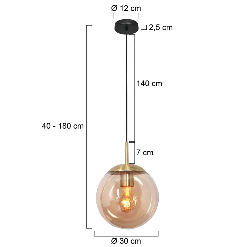 Foto 5 Hanglamp Bollique 3498ME Messing Bollique 3498ME