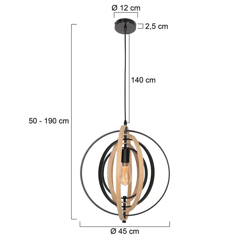 Foto 6 AN Hangl. 1-l. bol 45cm Muoversi 3491BE