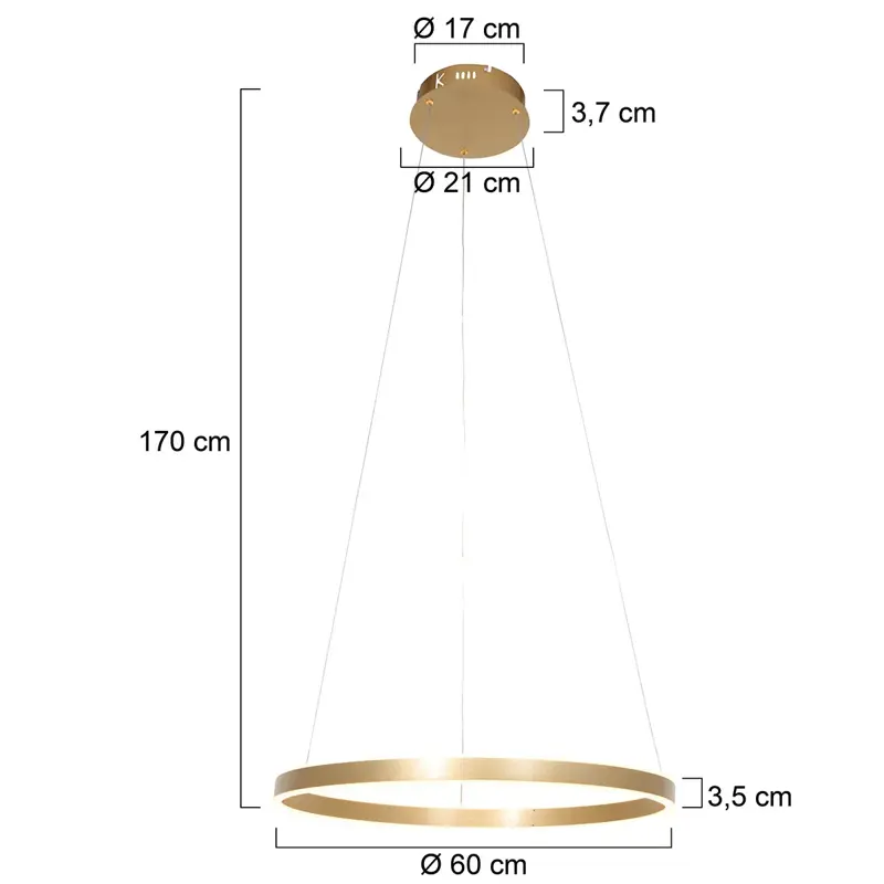 Foto 6 Hanglamp Ringlux 3502GO Goud Ringlux 3502GO