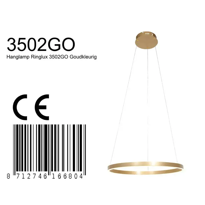 Foto 7 Hanglamp Ringlux 3502GO Goud Ringlux 3502GO