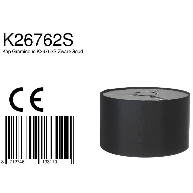 Foto 3 Lampenkap K26762S Zwart Linnen Lampenkappen K26762S