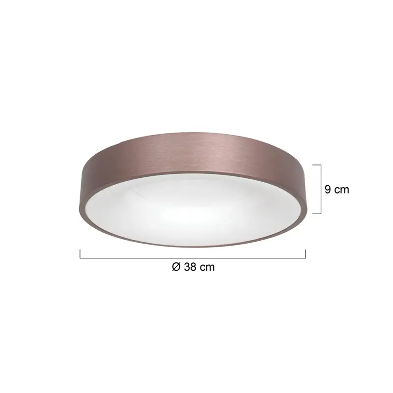Foto 5 Plafondlamp Ringlede 2562BR Brons Ø38cm Ringlede 2562BR