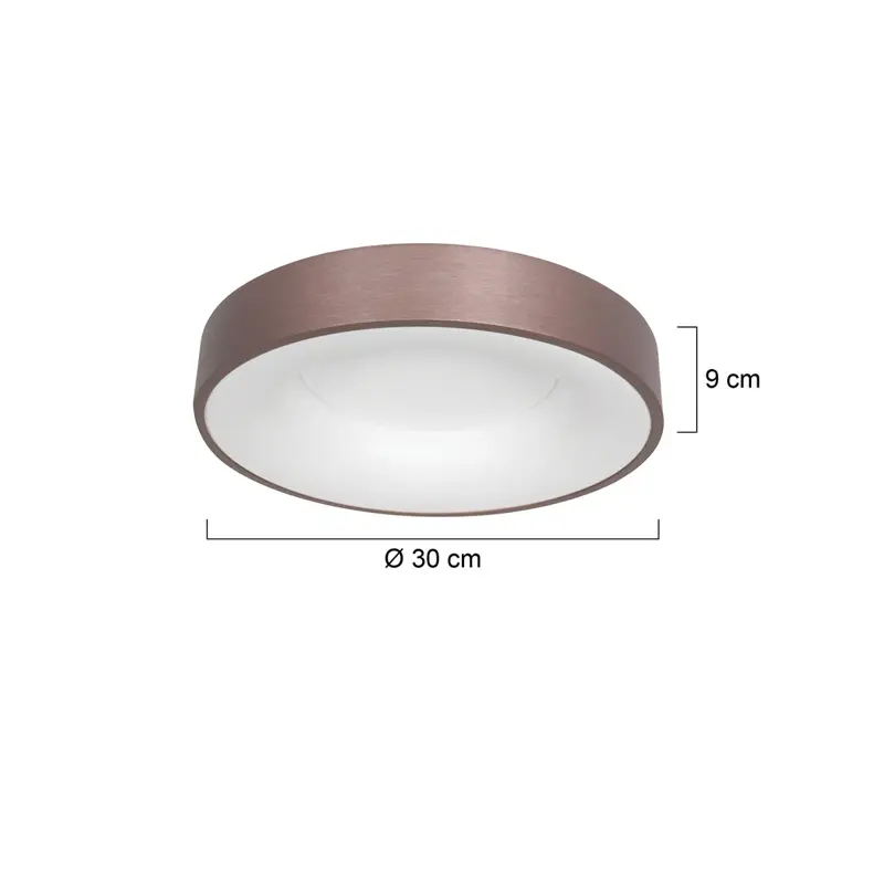 Foto 5 Plafondlamp Ringlede 3086BR Brons Ø30cm Ringlede 3086BR