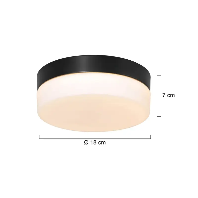 Foto 6 Plafondlamp Ikaro 1362ZW Zwart Ikaro 1362ZW