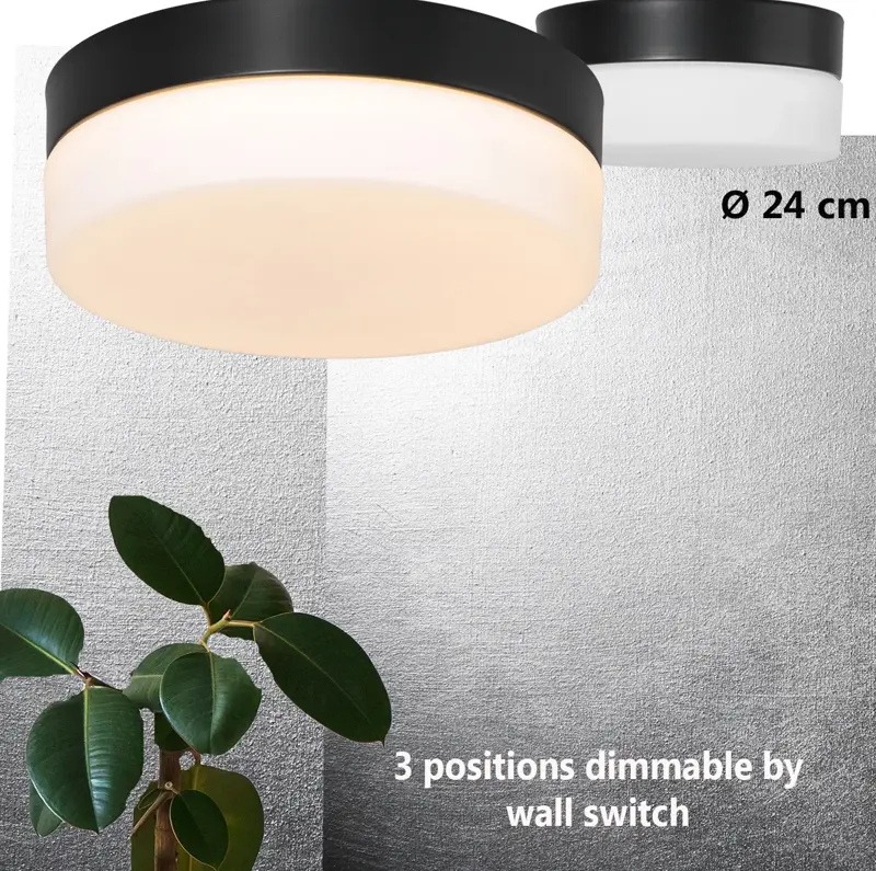 Foto 2 Plafondlamp Ikaro 1363ZW Zwart Ikaro 1363ZW