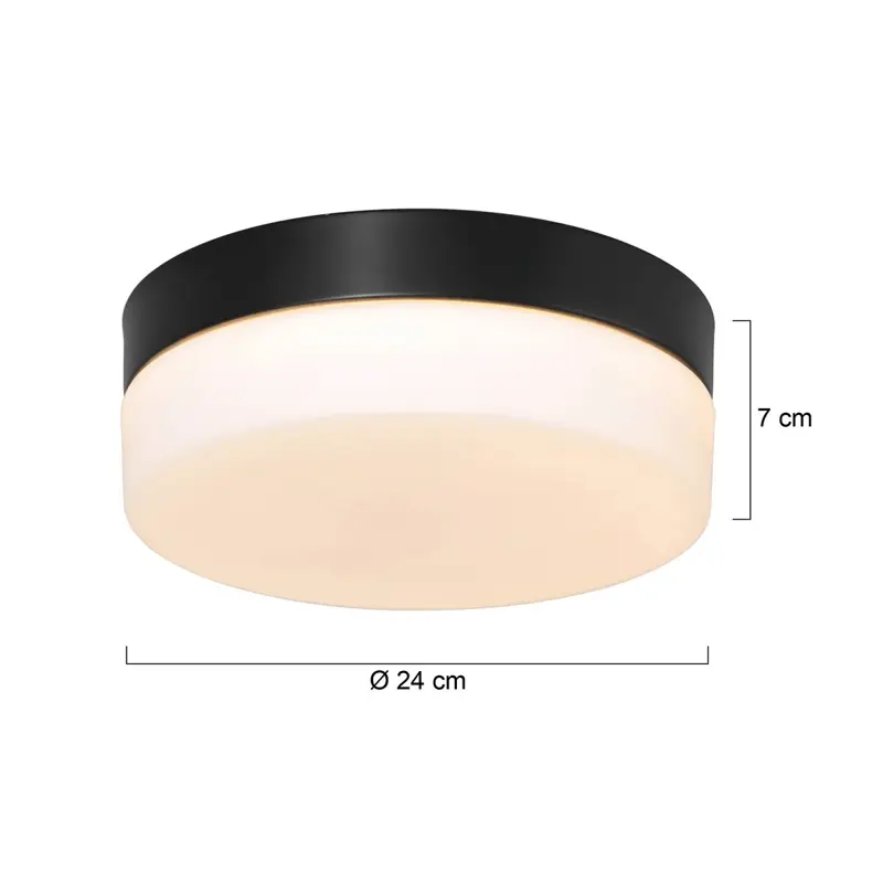 Foto 6 Plafondlamp Ikaro 1363ZW Zwart Ikaro 1363ZW