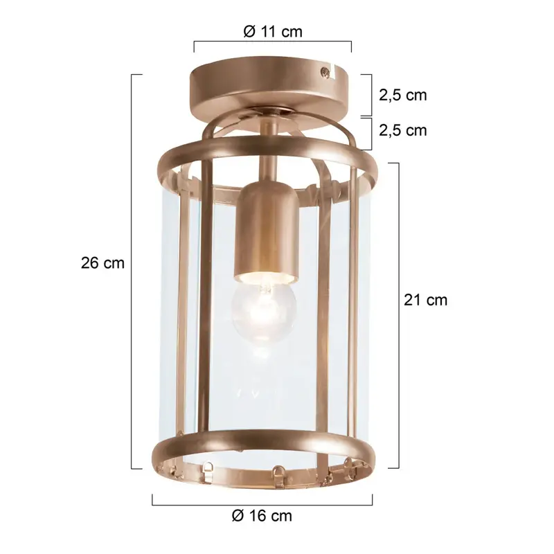 Foto 5 Plafondlamp Pimpernel 5973BR Brons Pimpernel 5973BR