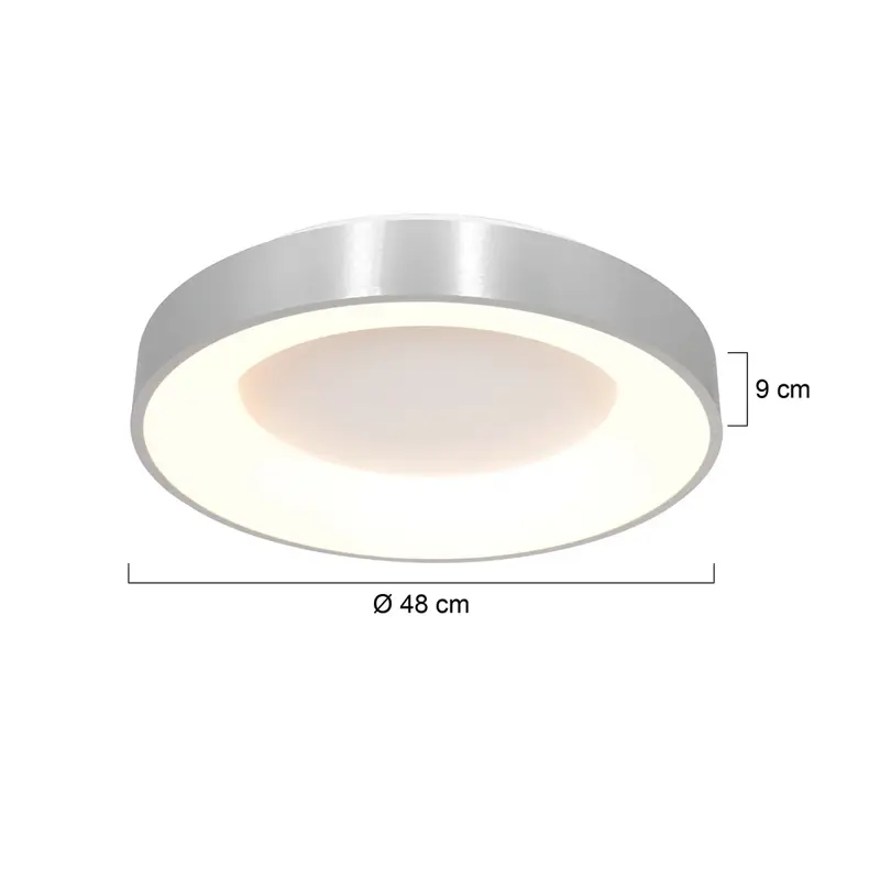 Foto 6 Plafondlamp RInglede 2563ZI Zilver Ø48cm Ringlede 2563ZI