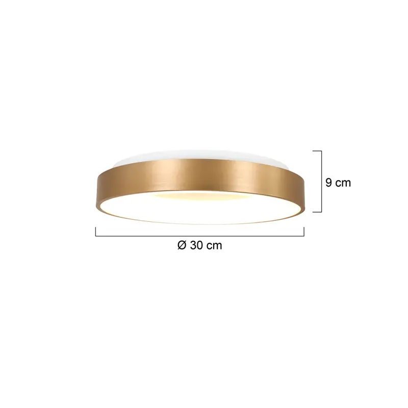 Foto 5 Plafondlamp Ringlede 3086GO Goud Ø30cm Ringlede 3086GO