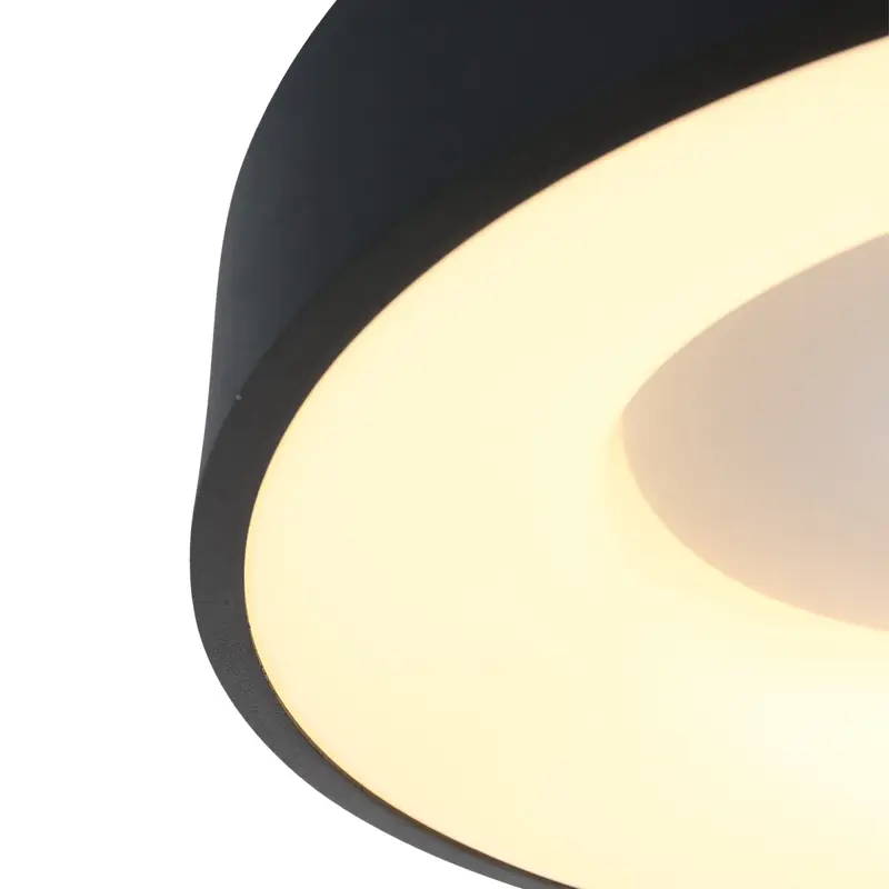 Foto 3 Plafondlamp Ringlede 3086ZW Zwart Ø30cm Ringlede 3086ZW