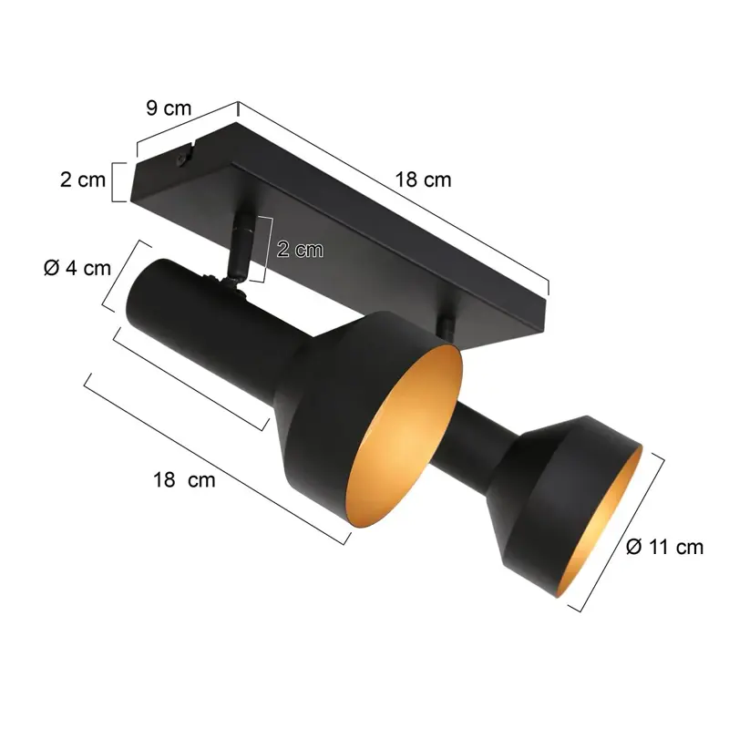 Foto 6 Plafondlamp Bundle 3336ZW Zwart Bundle 3336ZW