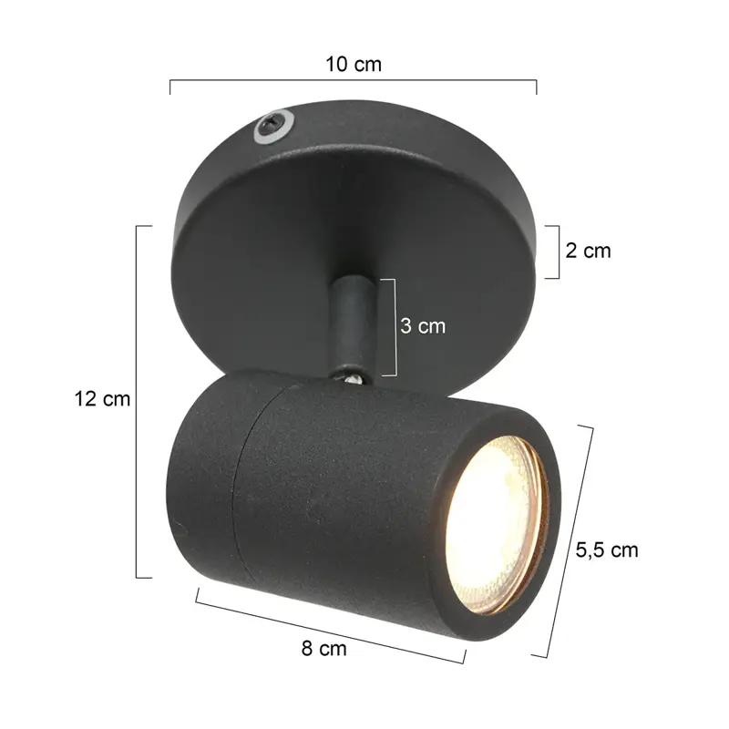 Foto 5 Spot Upround 2486ZW Zwart Upround LED 2486ZW