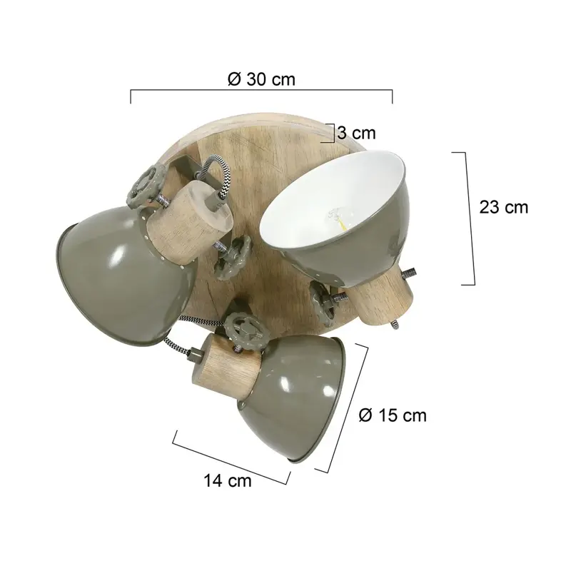 Foto 5 Plafondlamp Gearwood 3063G Groen Gearwood 3063G
