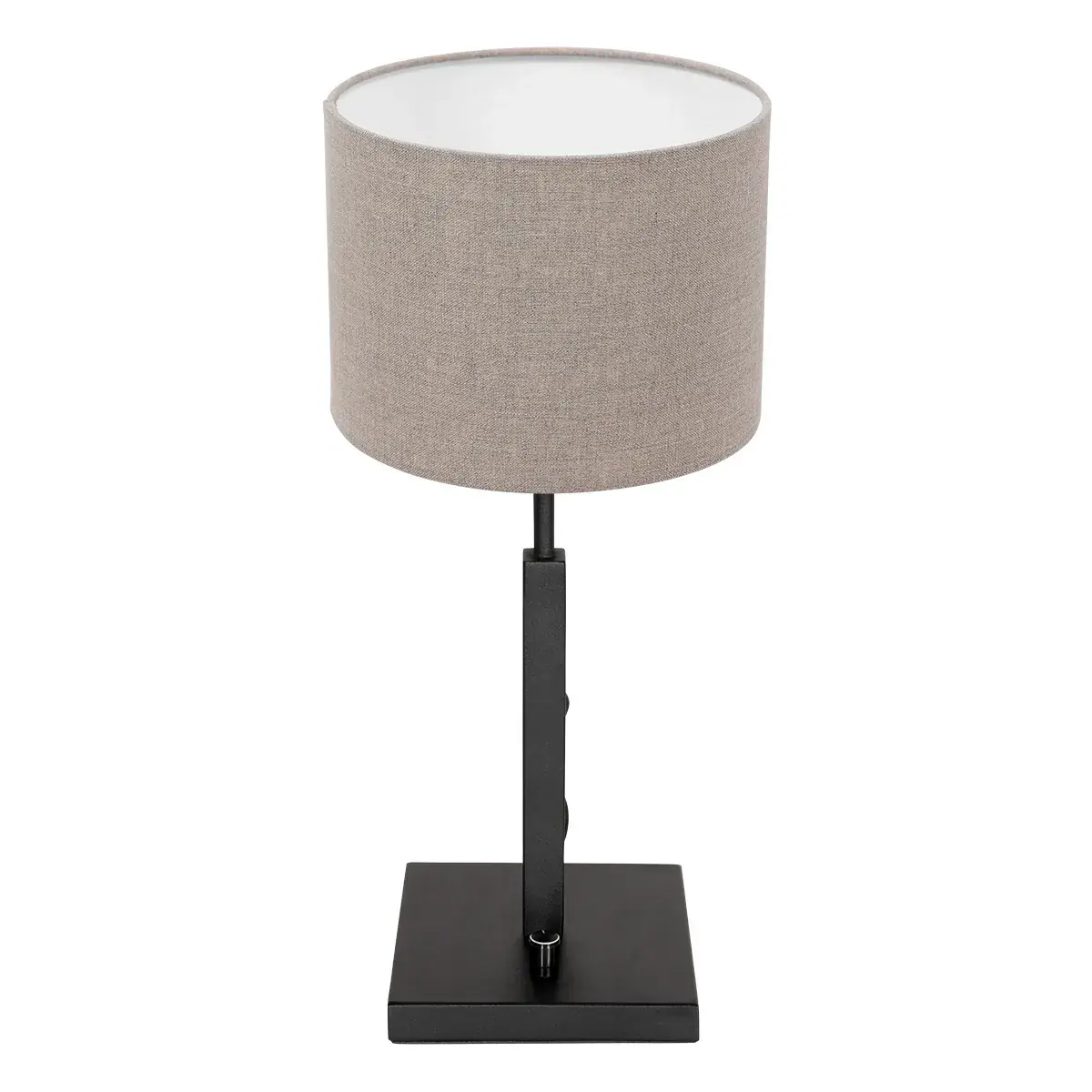 Foto van Tafellamp Stang 8161ZW Zwart + Wit linnen kap Stang 8161ZW