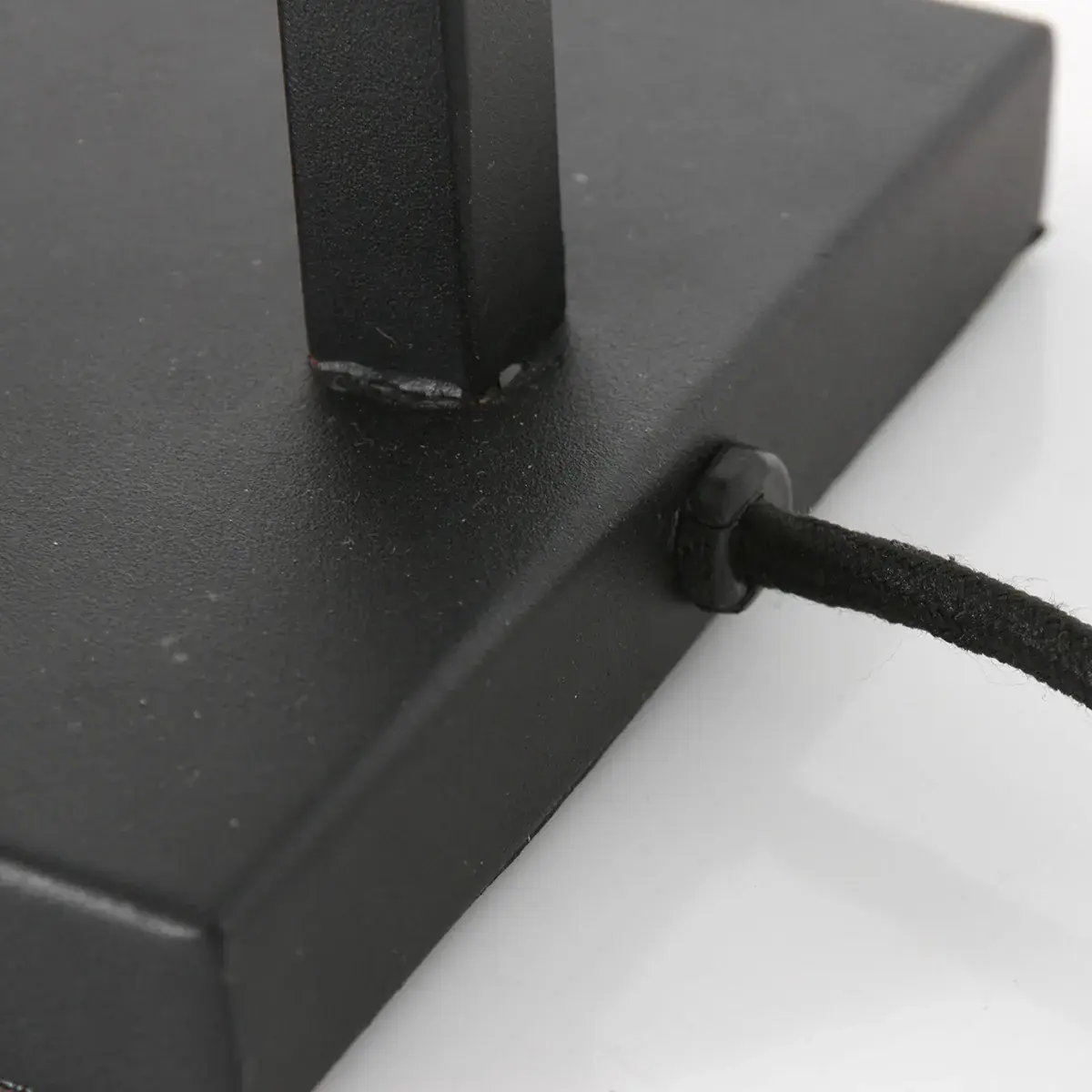 Foto 3 Tafellamp Stang 7124ZW Zwart +Kap Velours Blauw Stang 7124ZW