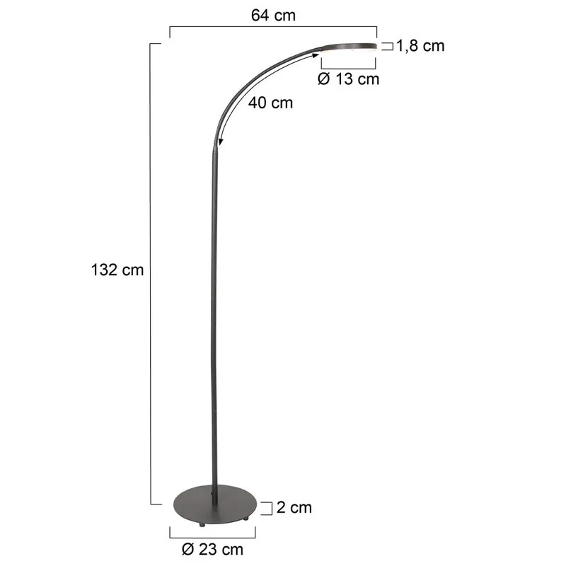 Foto 7 Vloerlamp Platu 3351ZW Zwart Platu 3351ZW