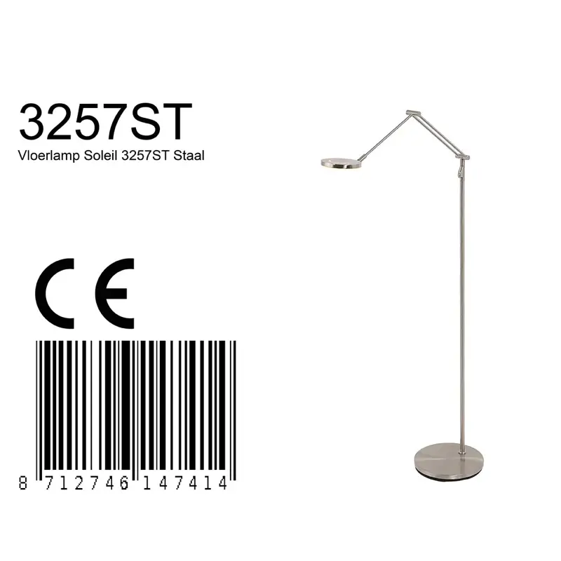Foto 7 Vloerlamp Soleil 3257ST Staal Soleil 3257ST