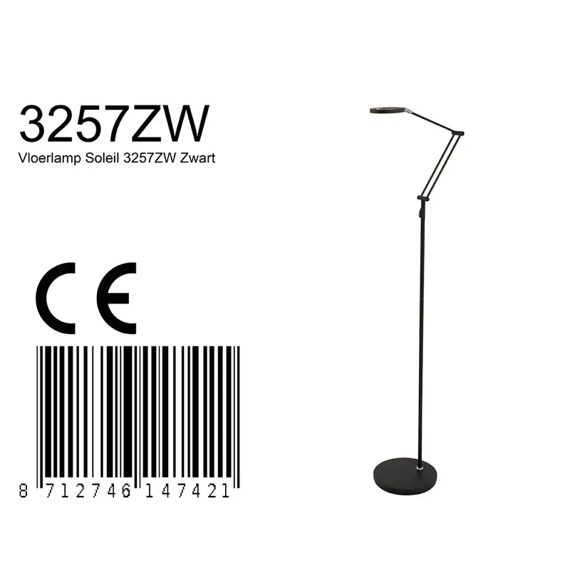 Foto 8 Vloerlamp Soleil 3257ZW Zwart Soleil 3257ZW