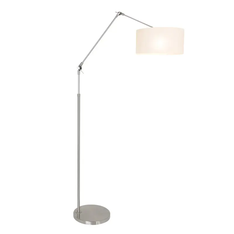 Foto 1 Vloerlamp Prestige Chic 7359ST+K10682S Staal-Wit Chintz Prestige Chic 8100ST