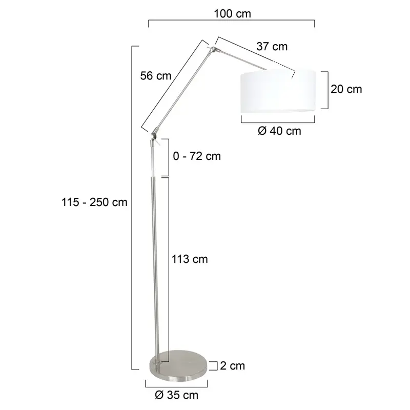 Foto 5 Vloerlamp Prestige Chic 7359ST+K10682S Staal-Wit Chintz Prestige Chic 8100ST
