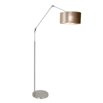 Foto van Vloerlamp Prestige Chic 7395ST+K1068GS Staal-Fluweel Zilver Prestige Chic 8104ST