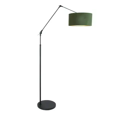 Foto van Vloerlamp Prestige Chic 7395ZW+K1068VS Zwart-Fluweel Groen Prestige Chic 8115ZW